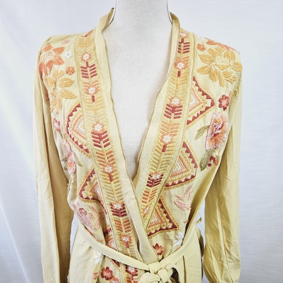 NWT Driftwood Abby Harvest Embroidered Kimono/Jacket Large - Picture 5 of 16